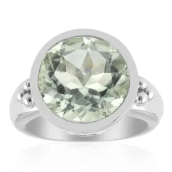 Grüner Amethyst-Silberring (Pallanova)