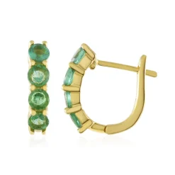 Grüner Apatit-Silberohrringe