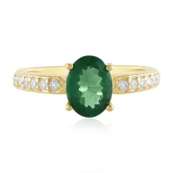 Grüner Apatit-Silberring