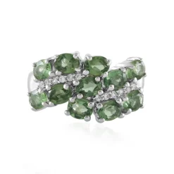 Grüner Apatit-Silberring