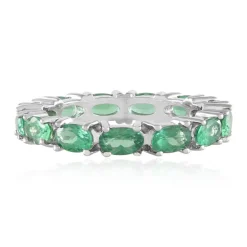 Grüner Apatit-Silberring