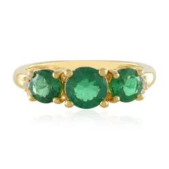 Grüner Apatit-Silberring