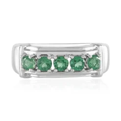 Grüner Apatit-Silberring