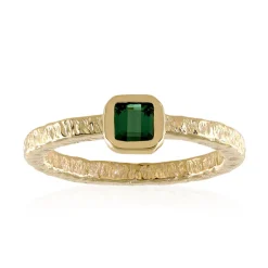 Grüner Benedito-Turmalin-Goldring (Adela Gold)