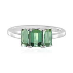 Grüner Benedito-Turmalin-Silberring(Adela Silber)