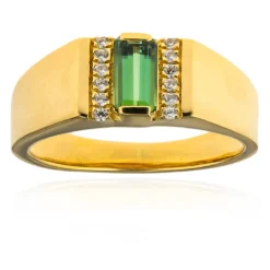 Grüner Benedito-Turmalin-Silberring(Adela Silber)