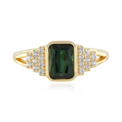 Grüner Benedito-Turmalin-Silberring