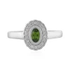 Grüner Ceylon-Zirkon-Silberring