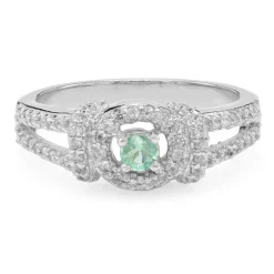 Grüner Fluorapatit-Silberring