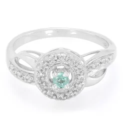 Grüner Fluorapatit-Silberring