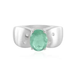 Grüner Fluorit-Silberring