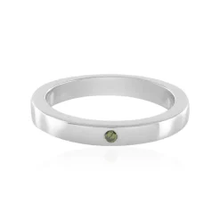 Grüner I3 Brillant-Silberring