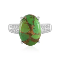 Grüner Kingman Mohave-Türkis-Silberring