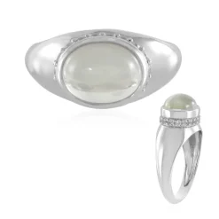 Grüner Mondstein-Silberring (KM by Juwelo)