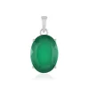 Grüner Onyx-Silberanhänger