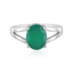 Grüner Onyx-Silberring