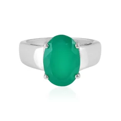 Grüner Onyx-Silberring
