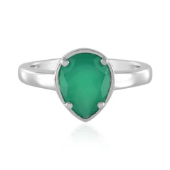 Grüner Onyx-Silberring