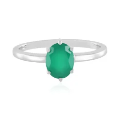 Grüner Onyx-Silberring