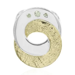 Grüner Saphir-Silberanhänger