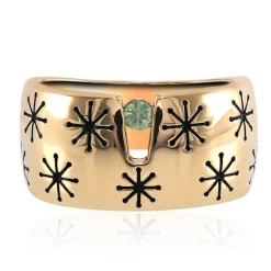 Grüner Saphir-Silberring (TPC)