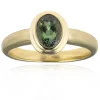 Grüner Tansanit-Goldring (CUSTODANA)