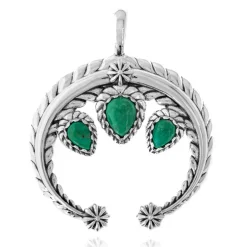 Grüner Türkis-Silberanhänger (Desert Chic)