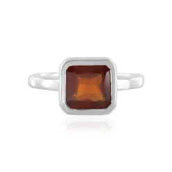 Hessonit-Granat-Silberring