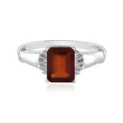 Hessonit-Granat-Silberring