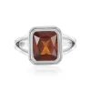Hessonit-Granat-Silberring (Adela Silber)