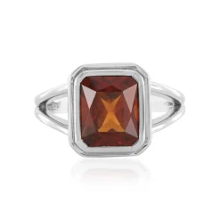 Hessonit-Granat-Silberring (Adela Silber)