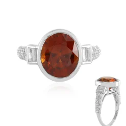 Hessonit-Granat-Silberring (Adela Silber)