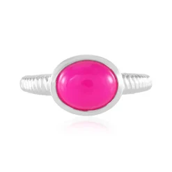 Himbeer-Chalzedon-Silberring