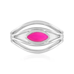 Himbeer-Chalzedon-Silberring