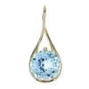 Himmelblauer Topas-Goldanhänger