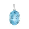 Himmelblauer Topas-Silberanhänger