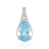 Himmelblauer Topas-Silberanhänger