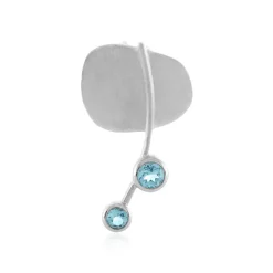 Himmelblauer Topas-Silberanhänger