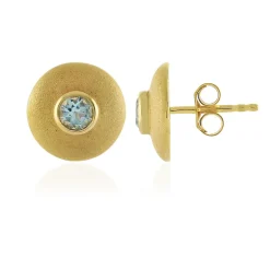 Himmelblauer Topas-Silberohrringe