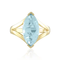 Himmelblauer Topas-Silberring (KM by Juwelo)