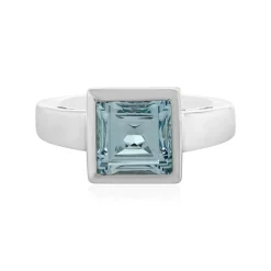 Himmelblauer Topas-Silberring