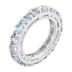 Himmelblauer Topas-Silberring