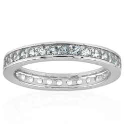 Himmelblauer Topas-Silberring