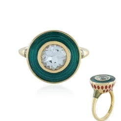 Himmelblauer Topas-Silberring (Adela Silber)