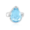 Himmelblauer Topas-Silberring