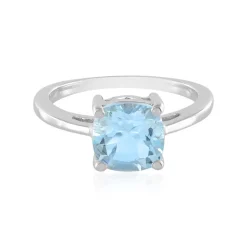 Himmelblauer Topas-Silberring