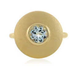 Himmelblauer Topas-Silberring