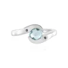 Himmelblauer Topas-Silberring