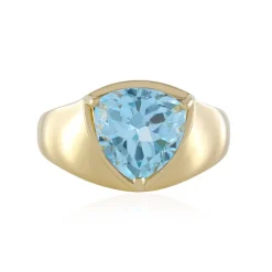 Himmelblauer Topas-Silberring