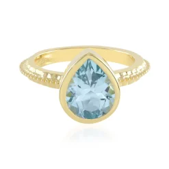 Himmelblauer Topas-Silberring